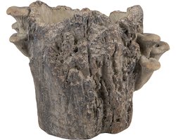 Clayre & Eef Bloempot 20x18x18 cm Bruin Steen