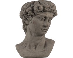 Clayre & Eef Bloempot Buste 14x13x21 cm Grijs Steen