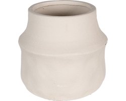 Clayre & Eef Bloempot Ø 15x13 cm Beige Keramiek Bloempot binnen