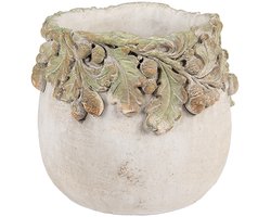 Clayre & Eef Bloempot Ø 15x13 cm Beige Steen