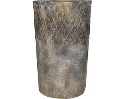 Clayre & Eef Bloempot Ø 24x39 cm Grijs Steen