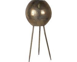 Clayre & Eef Bloempot Ø 27x66 cm Goudkleurig Metaal