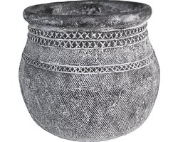 Clayre & Eef Bloempot Ø 32x29 cm Grijs Steen