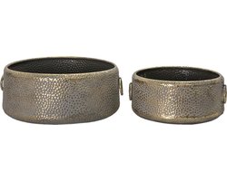 Clayre & Eef Bloempot Set van 2 Grijs IJzer