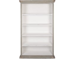 Clayre & Eef Boekenkast 116x36x195 cm Grijs Hout