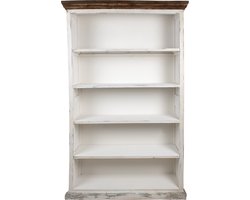 Clayre & Eef Boekenkast 120x36x195 cm Wit Hout