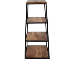 Clayre & Eef Boekenkast 40x40x90 cm Bruin Zwart Hout Ijzer Wandkast