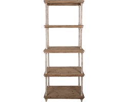 Clayre & Eef Boekenkast 80x40x210 cm Bruin Hout
