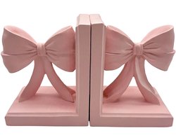 Clayre & Eef Boekensteunen Set van 2 Roze Kunststof