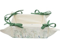 Clayre & Eef Broodmand 35x35x8 cm Beige Groen Katoen Tropisch motief Cadeau keuken