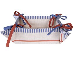 Clayre & Eef Broodmand 35x35x8 cm Beige Katoen Vierkant Haan Broodmandje