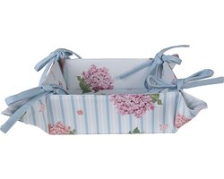 Clayre & Eef Broodmand 35x35x8 cm Blauw Roze Katoen Hortensia