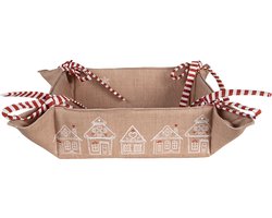 Clayre & Eef Broodmand 35x35x8 cm Bruin Katoen Gingerbread house