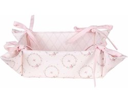 Clayre & Eef Broodmand 35x35x8 cm Roze Katoen Vierkant Konijn