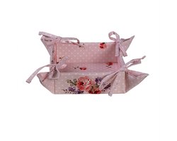 Clayre & Eef Broodmand 35x35x8 cm Roze Paars Katoen Rozen