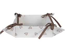 Clayre & Eef Broodmand 35x35x8 cm Wit Bruin Katoen Konijn