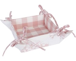 Clayre & Eef - Broodmand - Blossom - Lovely Flowers - Oudroze - 20 x 20 x 8 cm