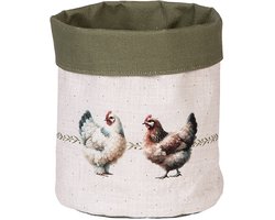 Clayre & Eef Broodmand Ø 15x16 cm Beige Katoen