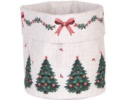 Clayre & Eef Broodmand Ø 15x16 cm Beige Katoen Kerst