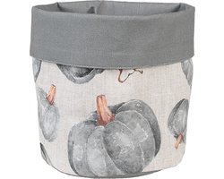 Clayre & Eef Broodmand Overig Ø 15x16 cm Grijs Katoen Pompoen Herfst decoratie