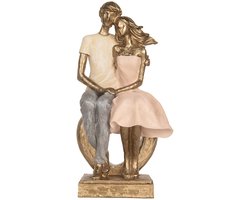 Clayre & Eef Decoratie Beeld 14x12x28 cm Goudkleurig Kunststof