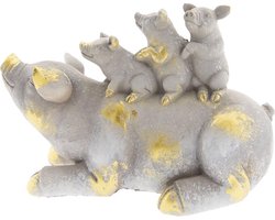 Clayre & Eef Decoratie Beeld 34*15*21 cm Wit Kunststof Decoratief Figuur Decoratieve Accessoires Woonaccessoires