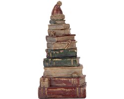 Clayre & Eef Decoratie Beeld Boeken 13x10x26 cm Rood Kunststof