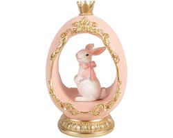 Clayre & Eef Decoratie Beeld Ei 13x10x20 cm Wit Kunststof