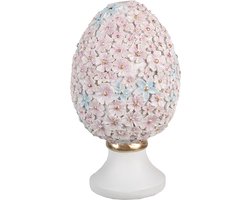 Clayre & Eef Decoratie Beeld Ei Ø 10x18 cm Roze Kunststof