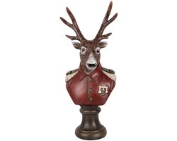 Clayre & Eef Decoratie Beeld Hert 12x10x27 cm Bruin Kunststof
