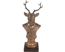Clayre & Eef Decoratie Beeld Hert 25 cm Bruin Polyresin