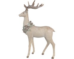 Clayre & Eef Decoratie Beeld Hert 32x14x49 cm Bruin Polyresin