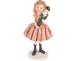 Clayre & Eef Decoratie Beeld Kind 12 cm Rood Polyresin