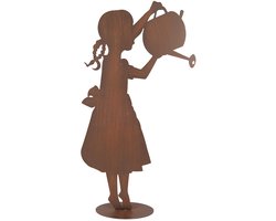 Clayre & Eef Decoratie Beeld Kind 36x12x62 cm Bruin Metaal