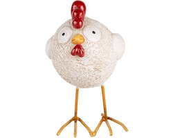 Clayre & Eef Decoratie Beeld Kip 11 cm Wit Kunststof