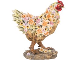 Clayre & Eef Decoratie Beeld Kip 27x16x31 cm Bruin Kunststof