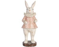 Clayre & Eef Decoratie Beeld Konijn 29 cm Beige Kunststof