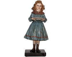 Clayre & Eef Decoratie Beeld Vrouw 15x14x31 cm Beige Kunststof