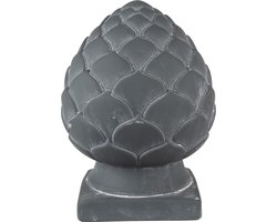Clayre & Eef Decoratie Dennenappel Ø 18x24 cm Grijs Steen