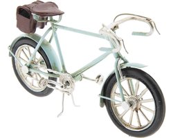 Clayre & Eef Decoratie Fiets 16x4x8 cm Blauw Ijzer Kunststof Decoratief Figuur Decoratieve Accessoires Woonaccessoires