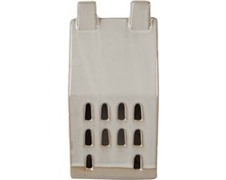 Clayre & Eef Decoratie Huis met LED 18 cm Beige Porselein