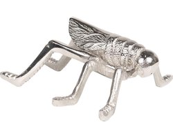 Clayre & Eef Decoratie Insect 17*12*6 cm Zilverkleurig Aluminium Decoratief Figuur Decoratieve Accessoires Woonaccessoires