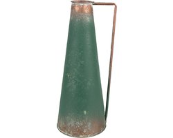 Clayre & Eef Decoratie Kan 14x12x31 cm Groen Metaal