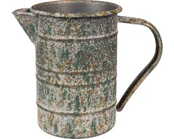 Clayre & Eef Decoratie Kan 19x10x15 cm Grijs Metaal