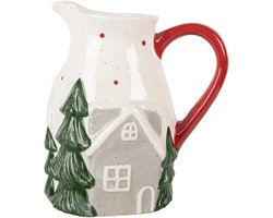 Clayre & Eef Decoratie Kan 19x14x20 cm Beige Keramiek