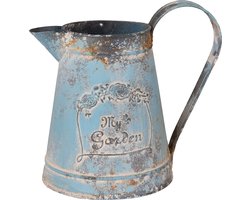 Clayre & Eef Decoratie Kan 2000 ml Blauw Metaal