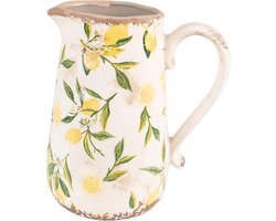 Clayre & Eef Decoratie Kan 20x14x23 cm Geel Keramiek Citroen