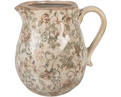 Clayre & Eef Decoratie Kan 20x16x20 cm Beige Keramiek