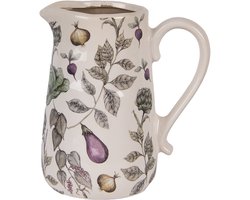 Clayre & Eef Decoratie Kan 21x15x23 cm Beige Keramiek Groenten