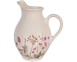 Clayre & Eef Decoratie Kan 21x16x25 cm Beige Keramiek